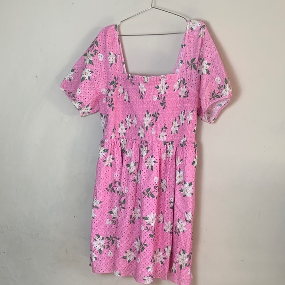 Draper James Puff Sleeve Babydoll Dress - Pink Magnolia NWT Size 1X - Picture 2 of 7